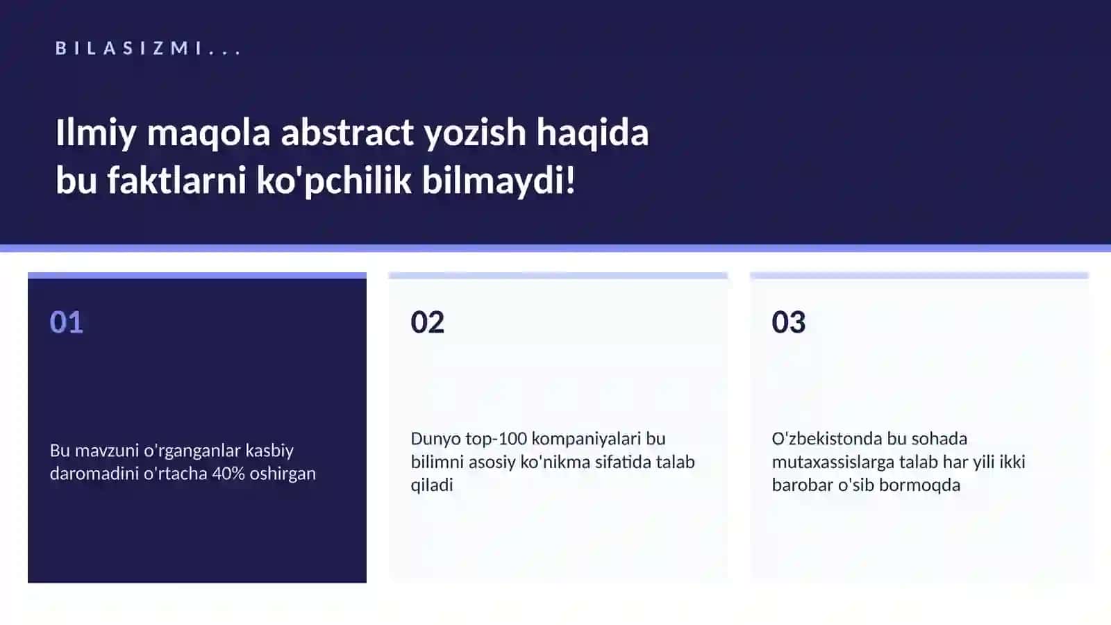 Ilmiy maqola abstract yozish 2