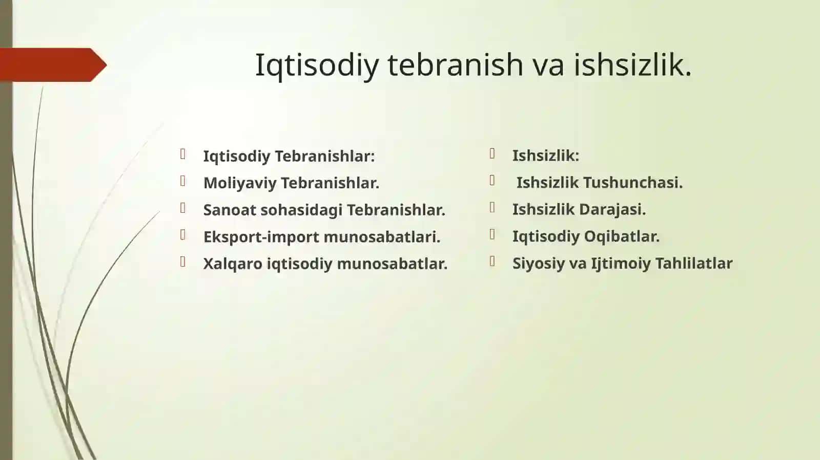 Iqtisodiy tebranishlar 2