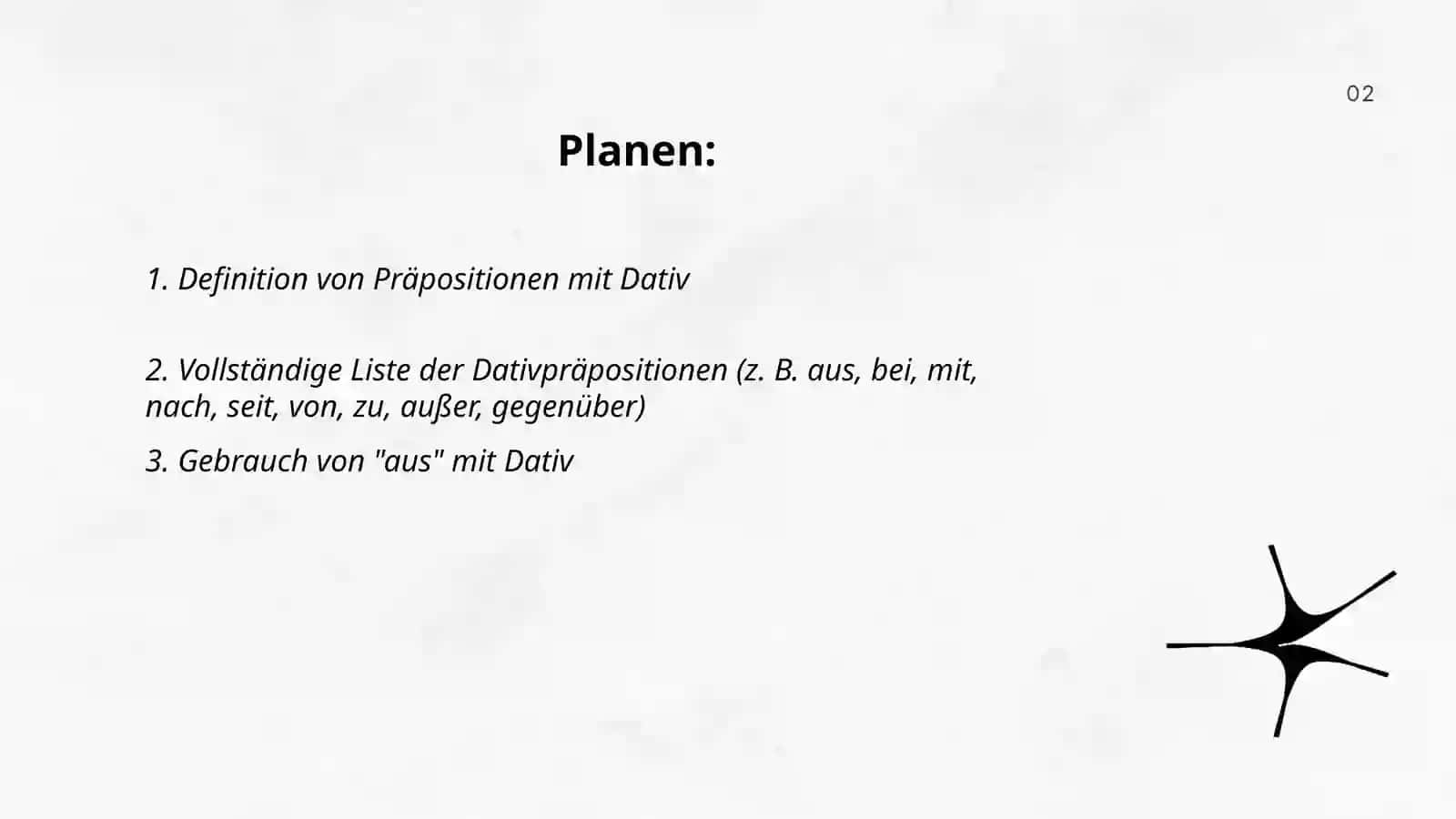 Präpositionen mot Dativ 2