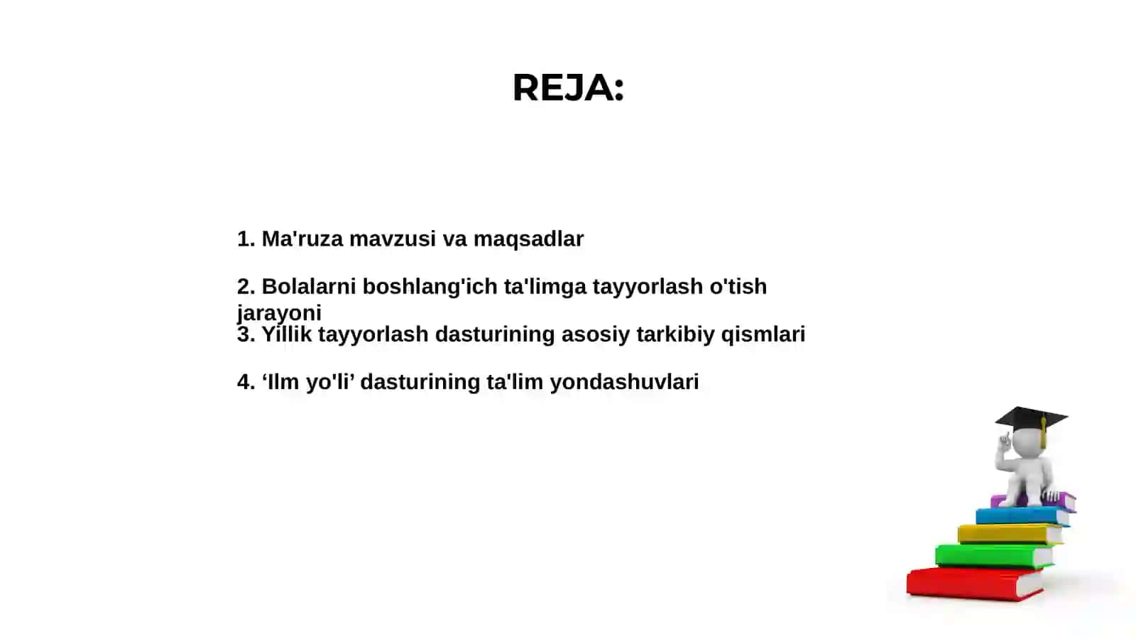 Boularlar boshlang'ich ta'limga bir yillik majburiy tayyorlash 2