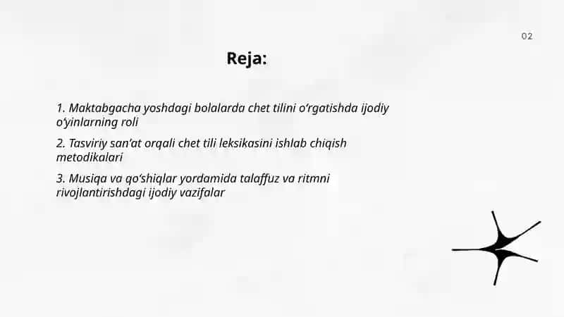 Maktabgacha yoshdagi bolalarga chet tilini oʻqitishda ijodiy vazifalarning ahamiyati 2