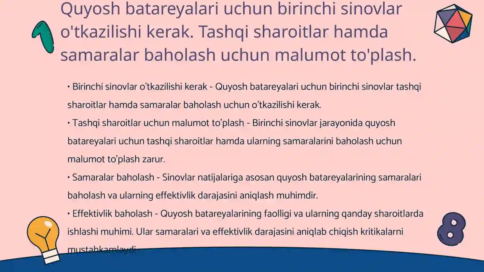 Quyosh batareyalari uchun materiallar tahlili 2