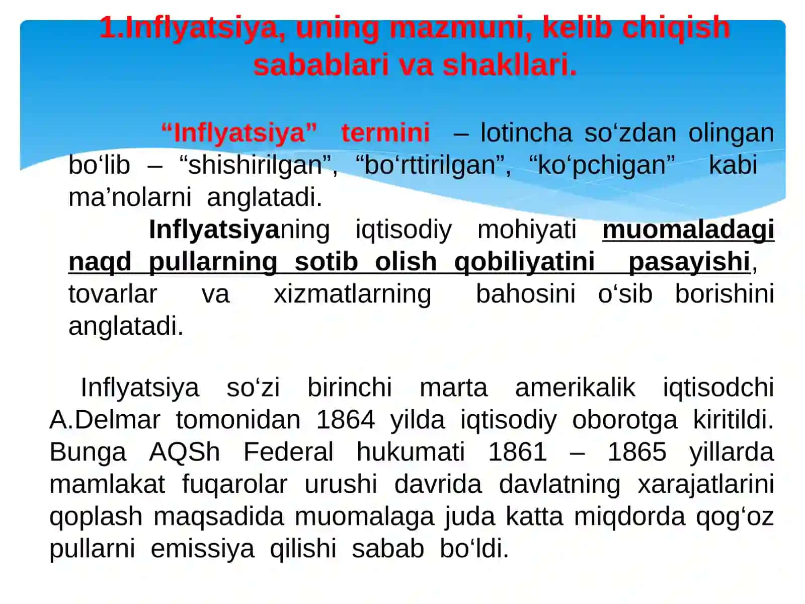 Inflyatsiya va unga qarshi kurashish yo‘llari 2