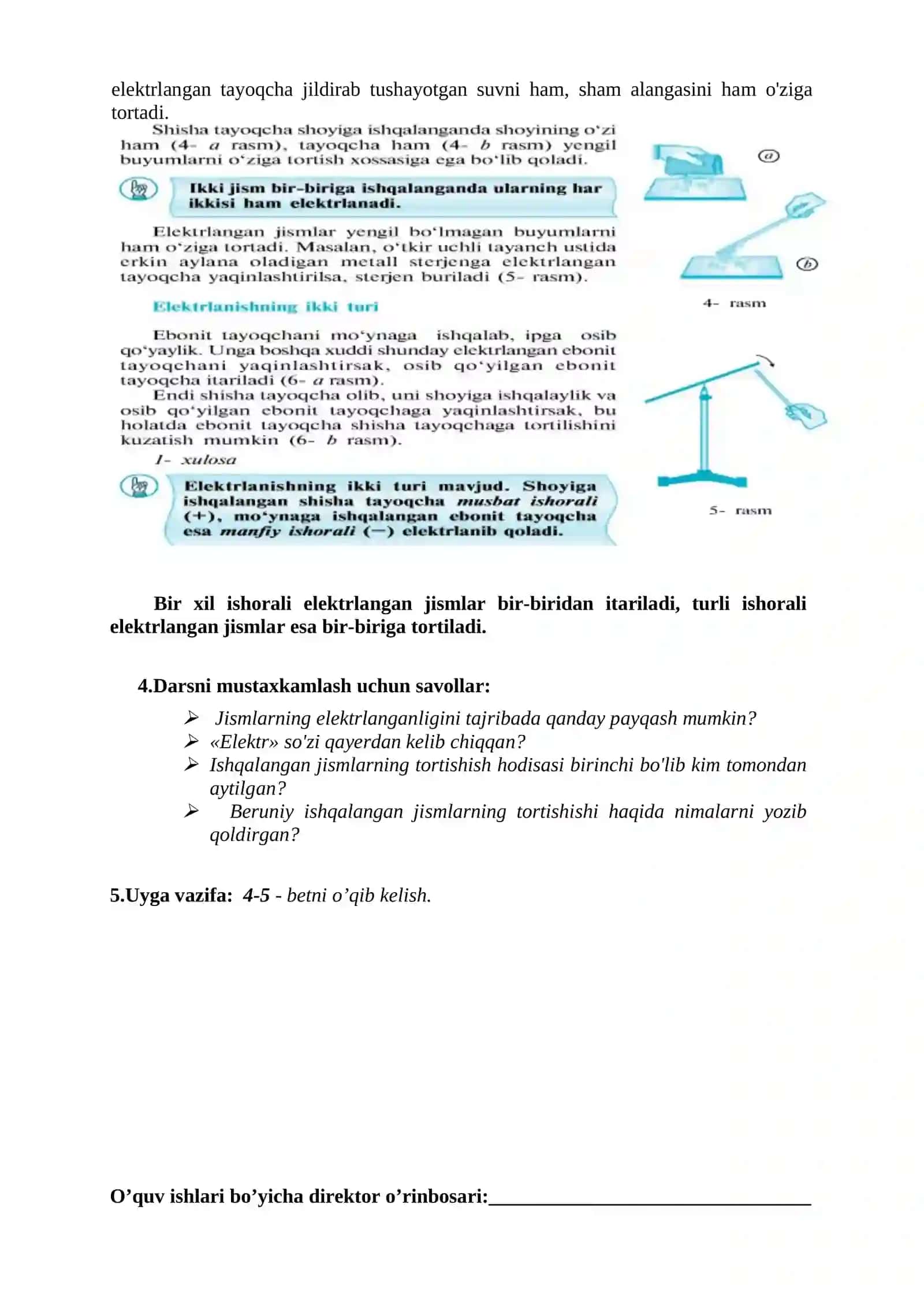 Jismlarning elektrlanishi 2