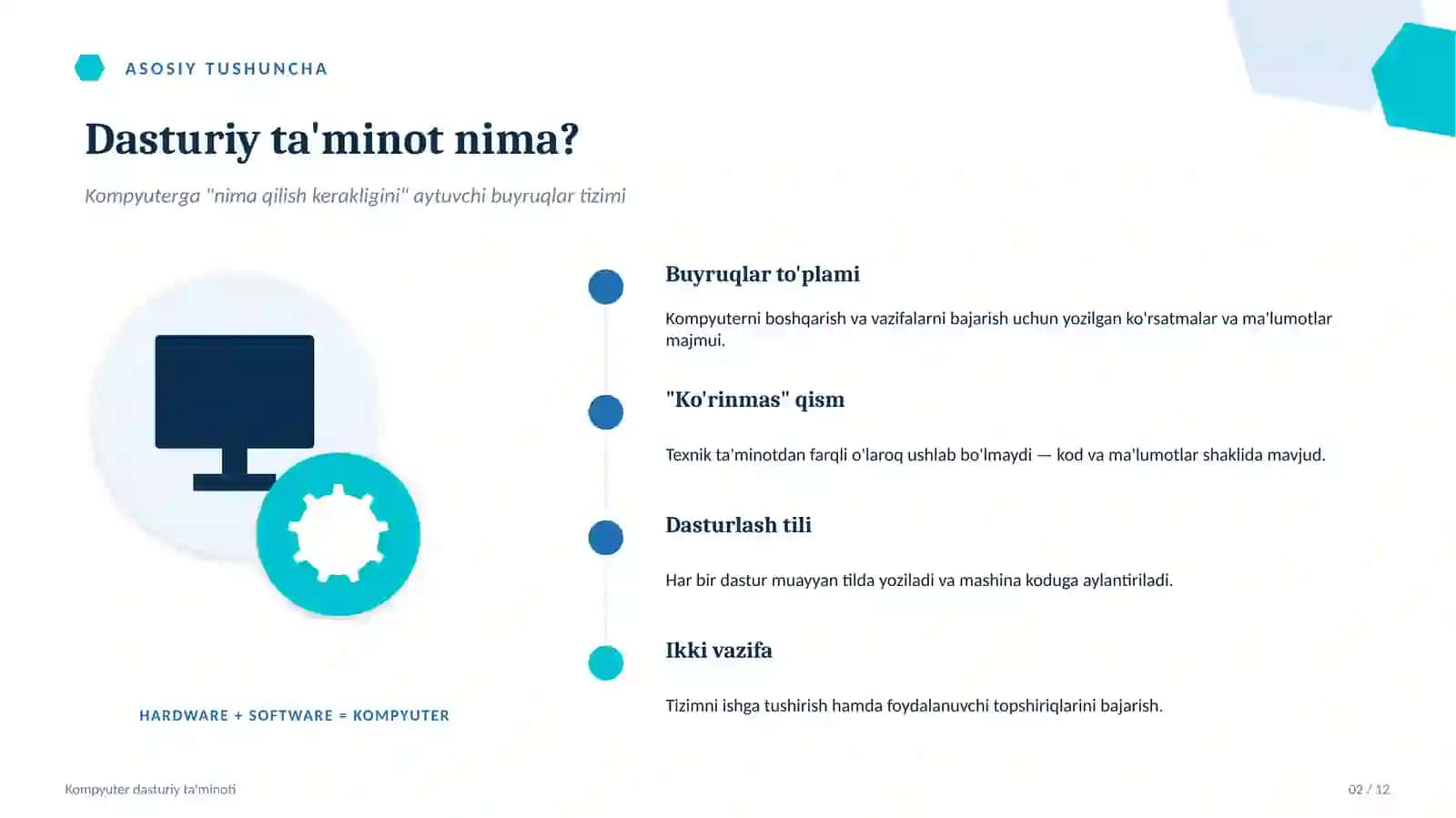 Dasturiy ta'minot nima? 2