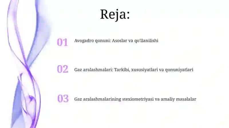 Avagadro qonuni va gazlar aralashmasi 2