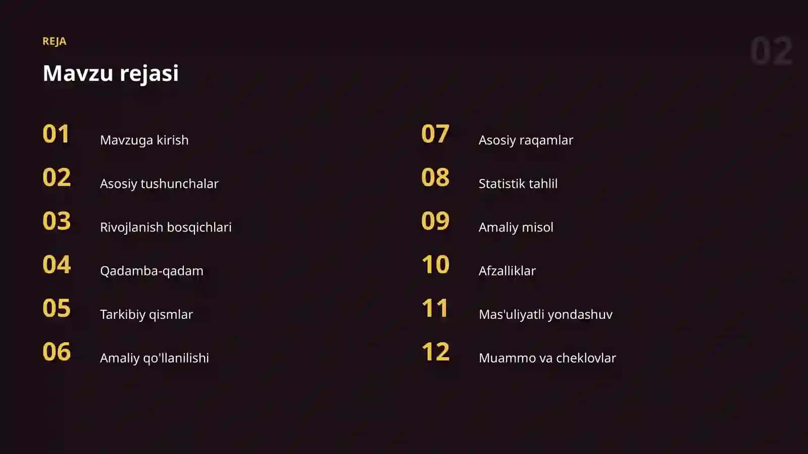 DATASETLAR VA MA'LUMOT 2