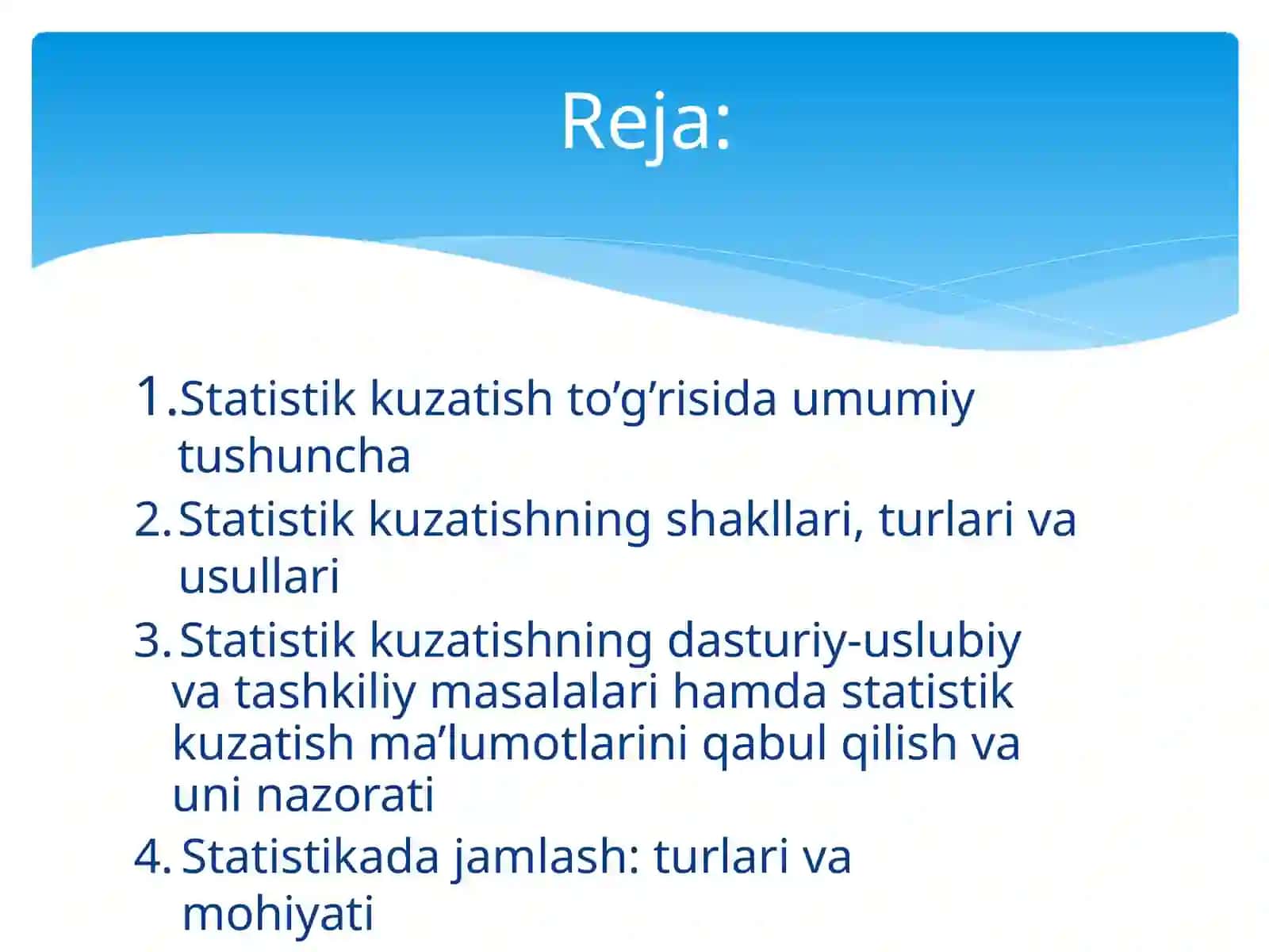 Statistik kuzatish 2