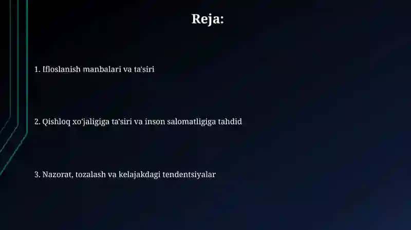 Tuproq va suvning ifloslanishi 2