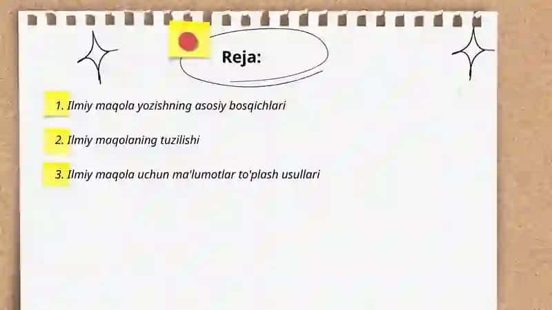 Ilmiy maqola yozishning asosiy bosqichlari 2