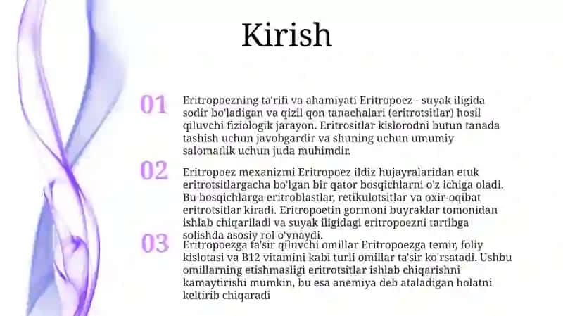 Eritropoez Mexanizmi Va Unga Ta'Sir Etuvchi Omillar 2