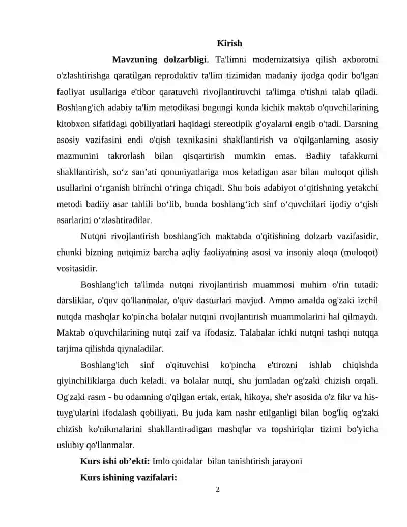 Oʻqish savodxonligi darslarida she'r oʻtish uslubiyati (3-sinf) 2