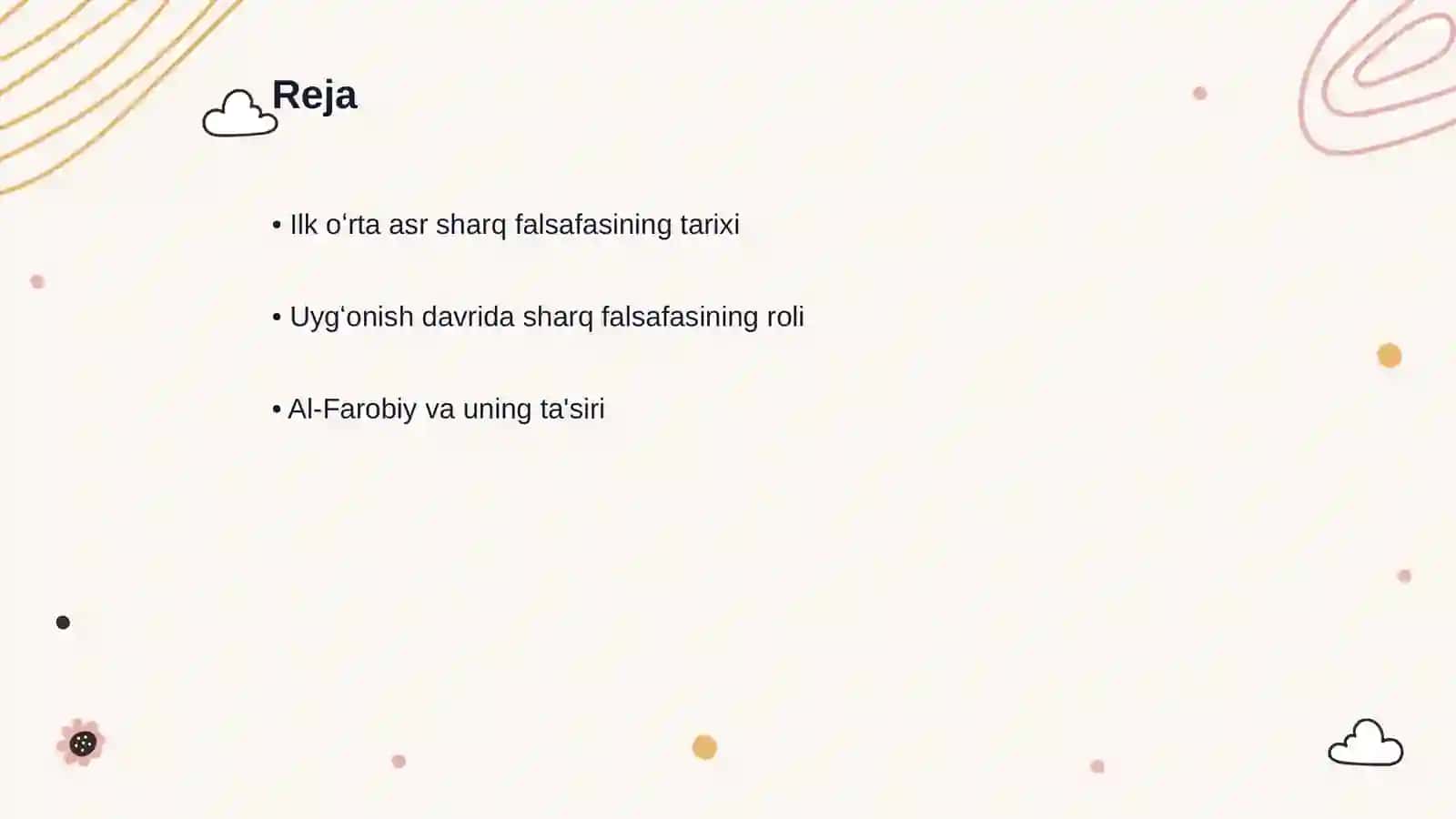 Ilk oʻrta asr sharq falsafasi va uygʻonish davri 2