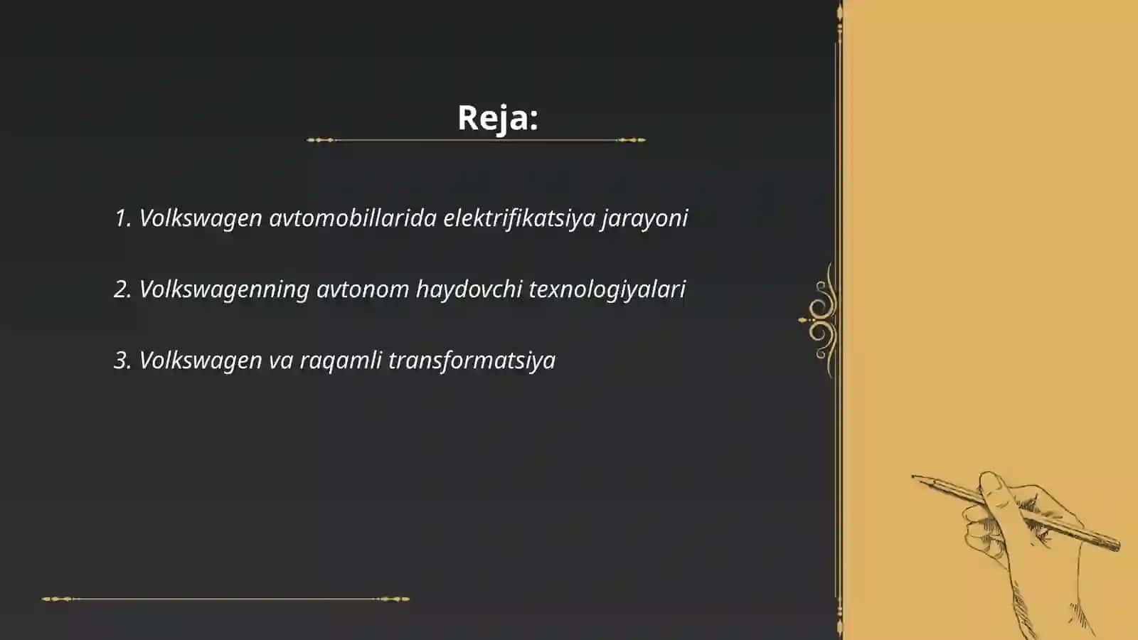Volkswagen avtomobillarida elektrifikatsiya jarayoni 2