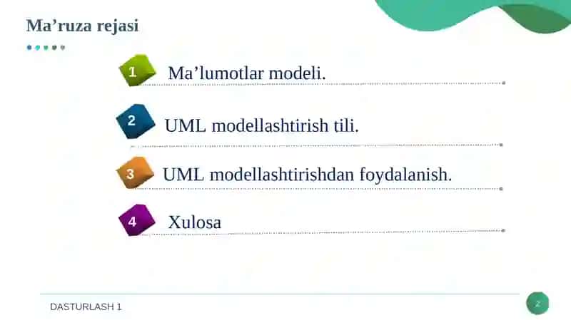 UML modellashtirish tili 2