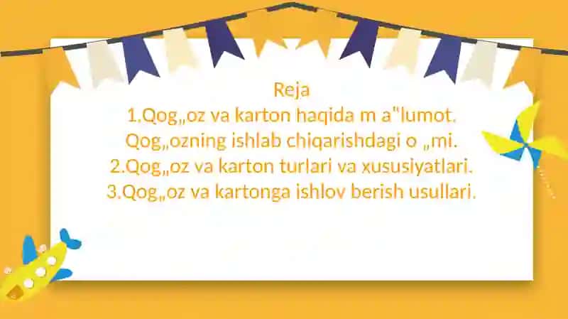 Qoģoz va karton haqida bilim 2