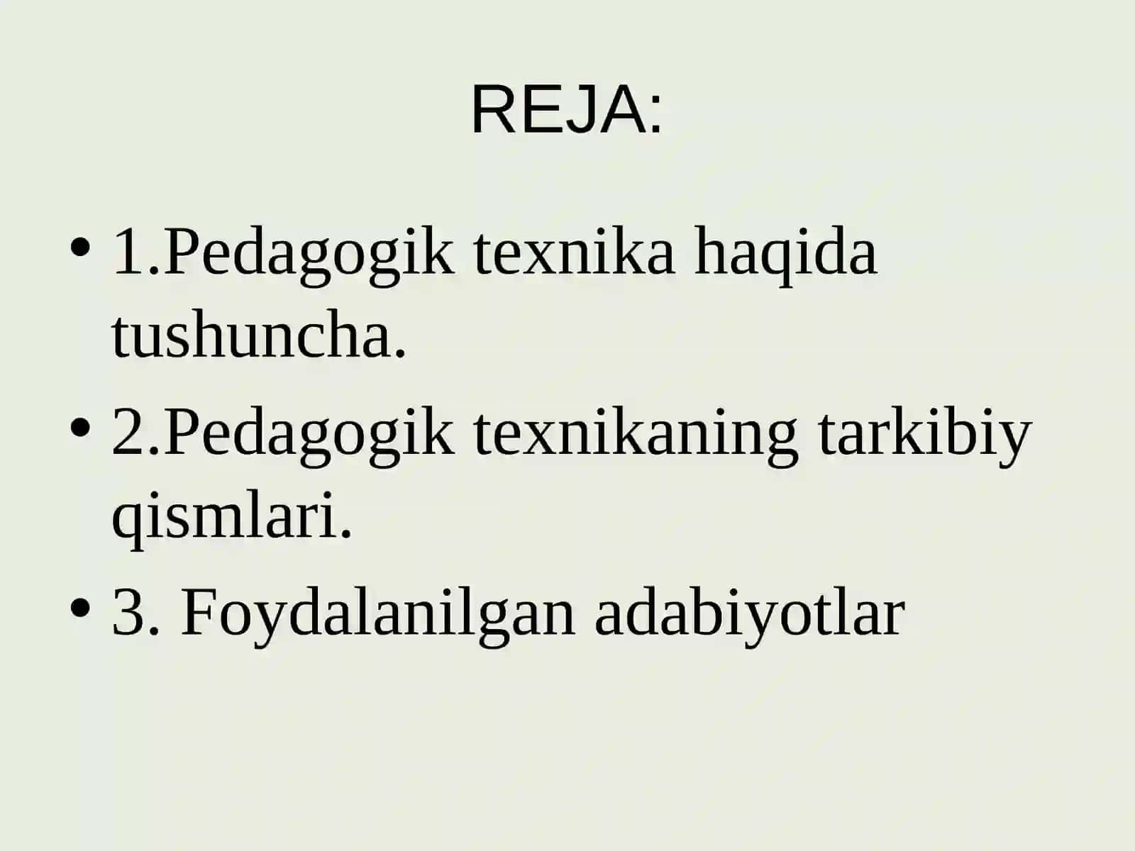 Pedagogik texnika haqida tushuncha 2