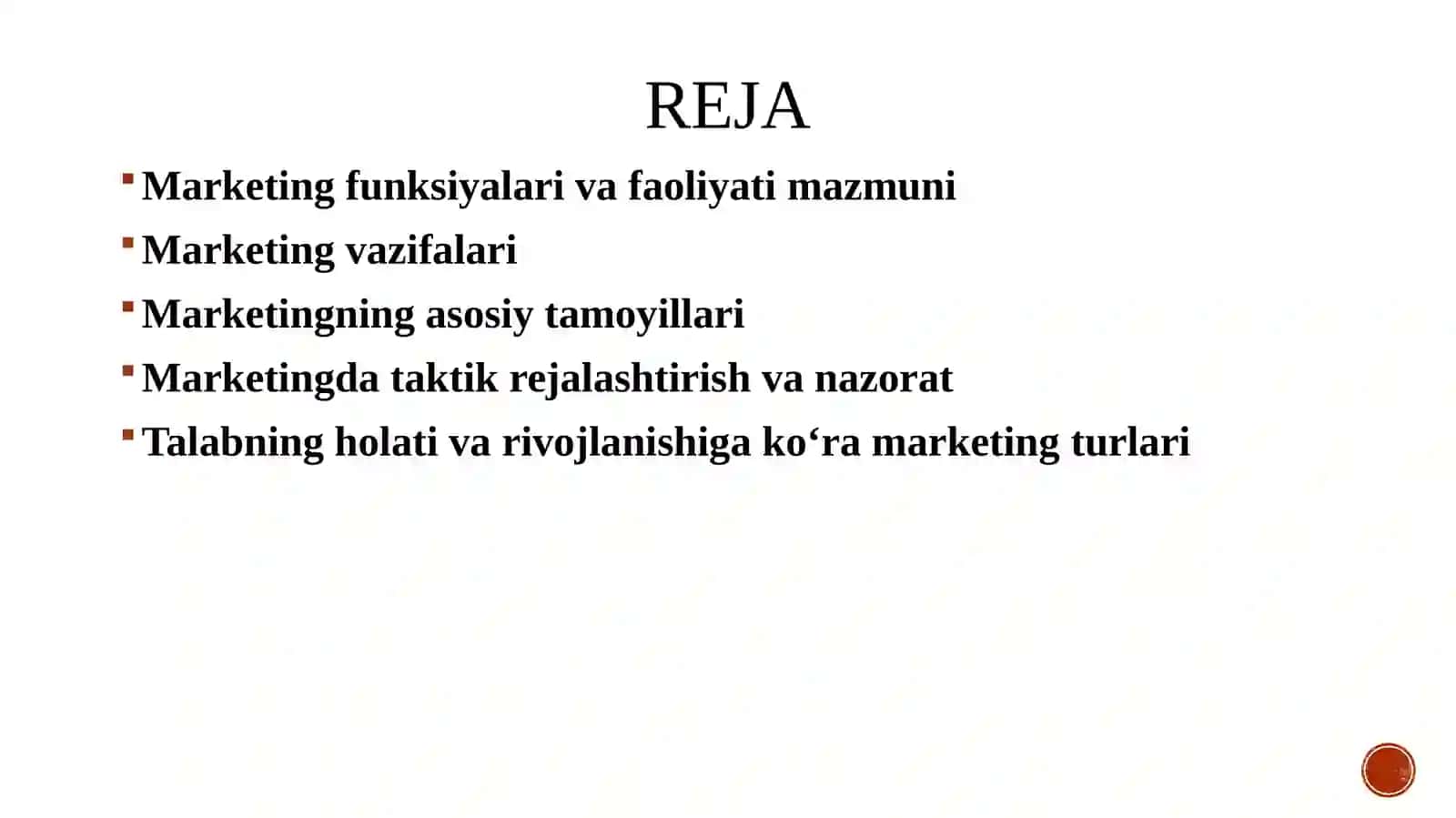 Marketing funksiyalari va faoliyati mazmuni 2