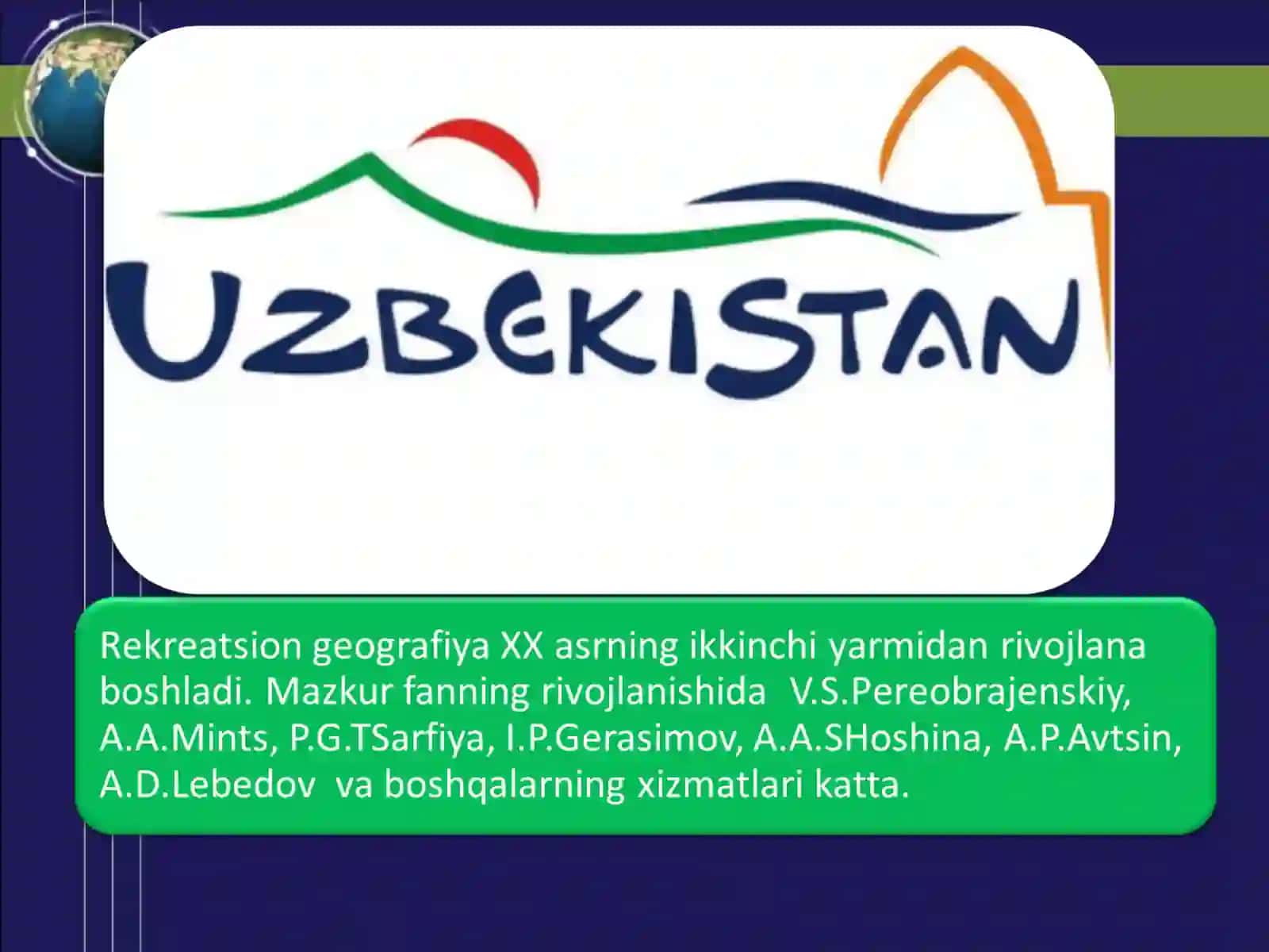 Rekreatsiya tushunchasi va turlari 2