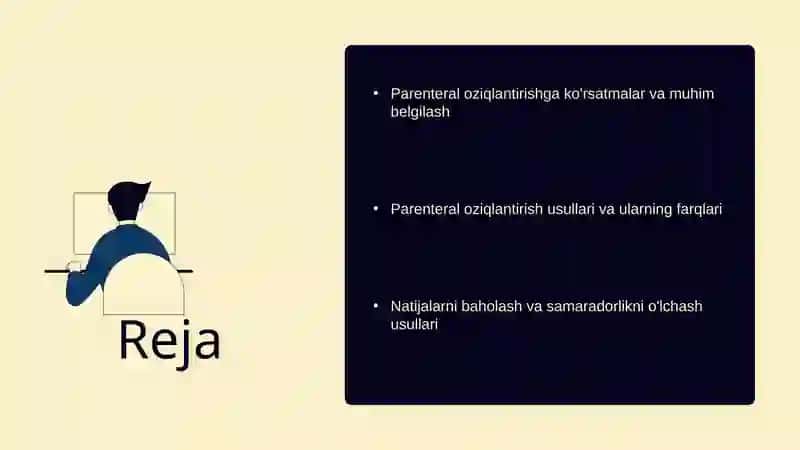 Jarrohlikda parenteral oziqlantirish. 2