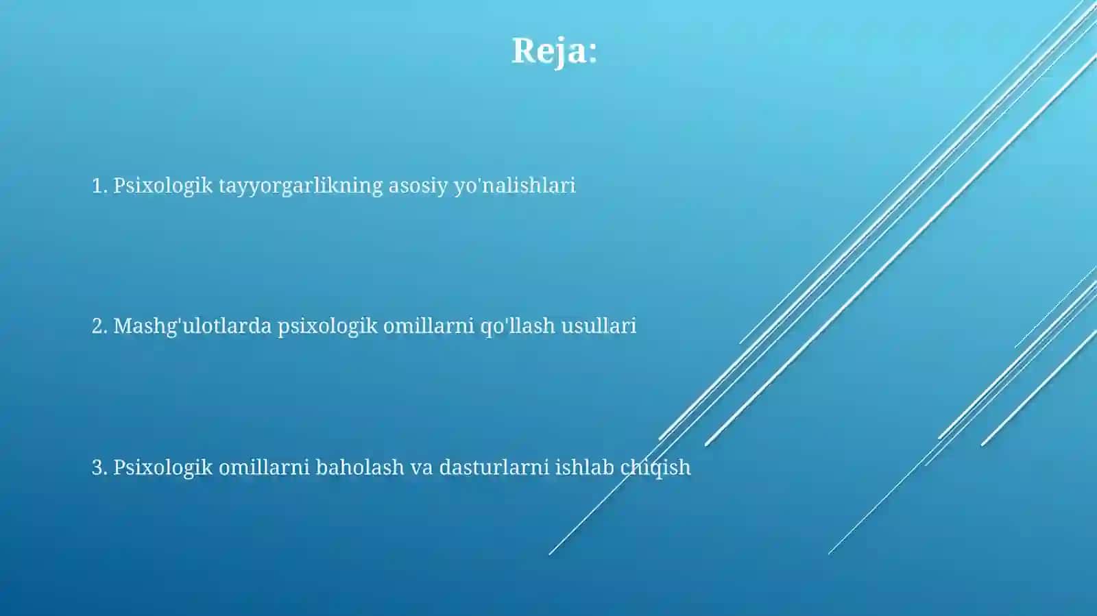 Jismoniy tayyorgarlikda psixik omillarning yoʻnaltirilganligi 2