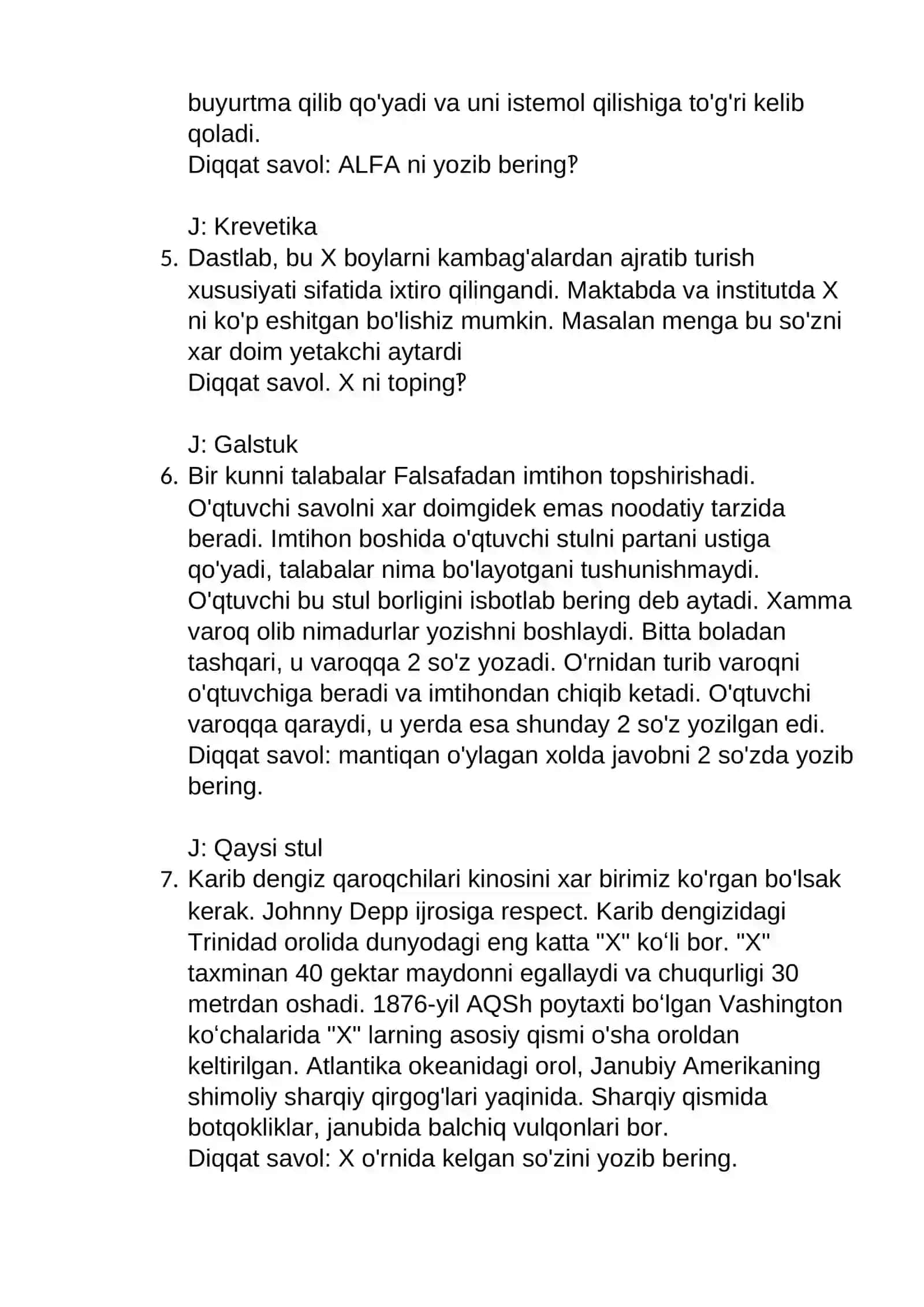 Zakovat savollari 2