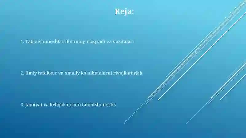 Tabiatshunoslik ta'limining asosiy maqsadi 2