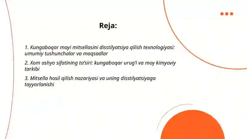 Kungaboqar moyi mitsellasini disstilyatsiya qilish texnologiyasi 2