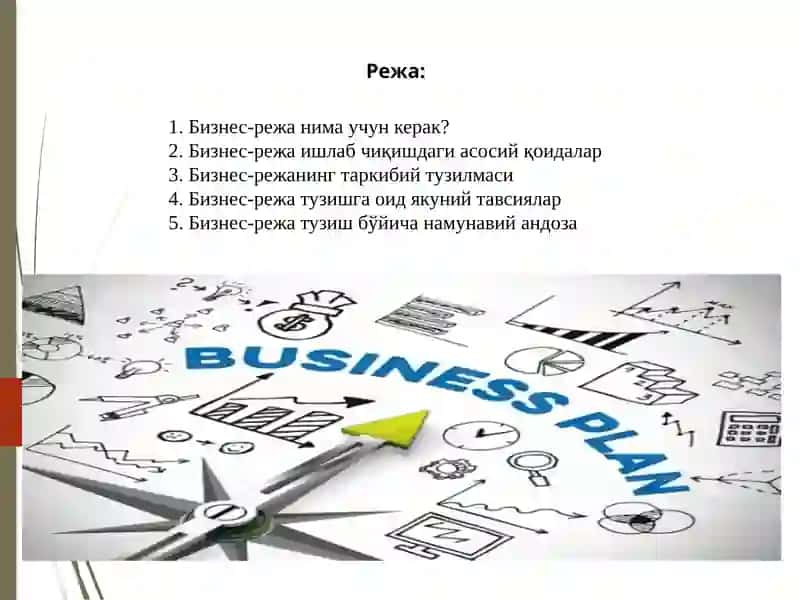 Бизнес-режа, Biznes reja tuzish 2