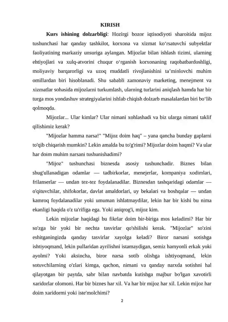 Mijozlarning turlari 2