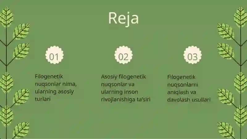 Odamlarda rivojlanishning filogenetik nuqsonlari 2