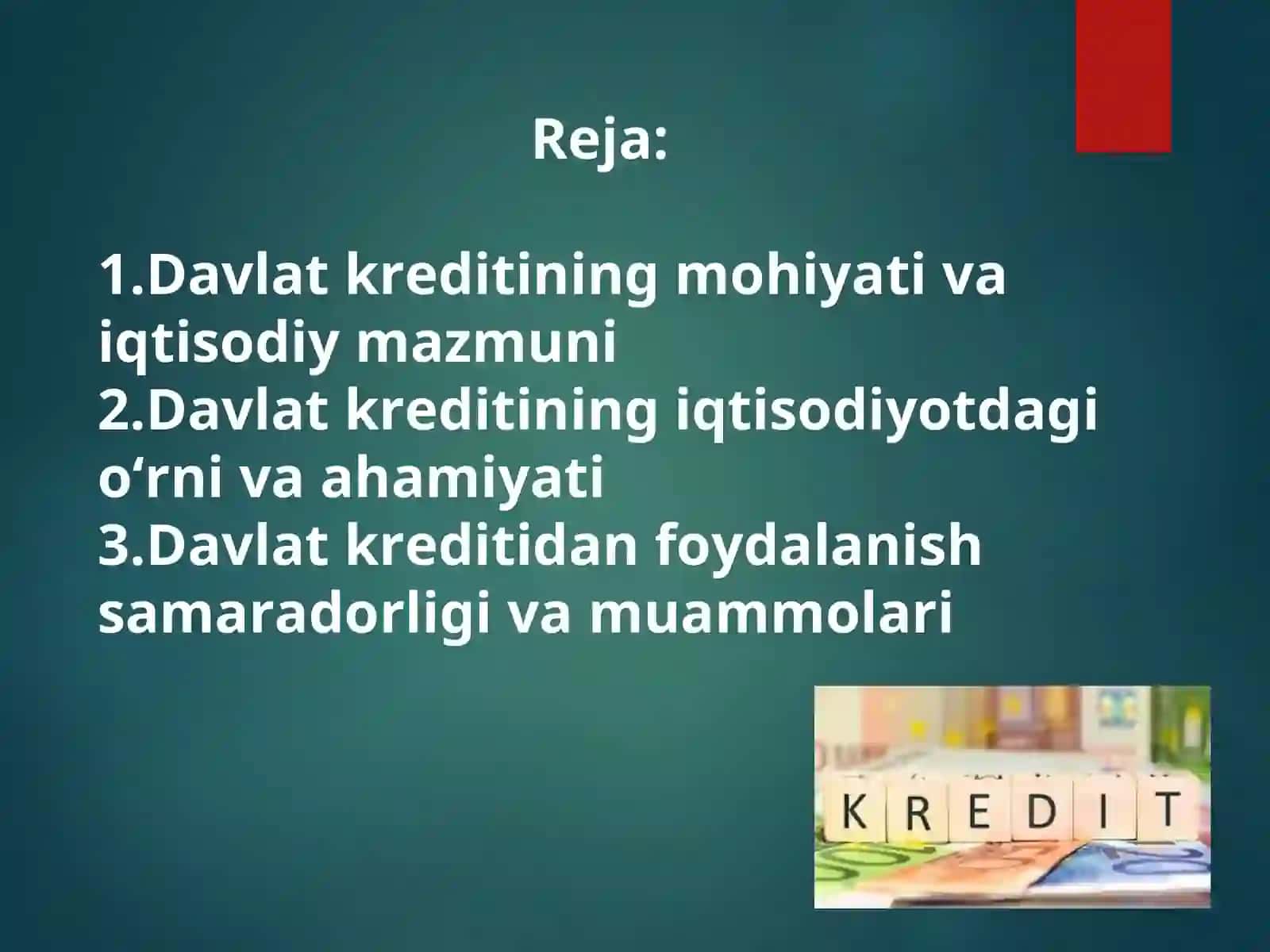 Davlat krediti mohiyati va ahamiyati 2
