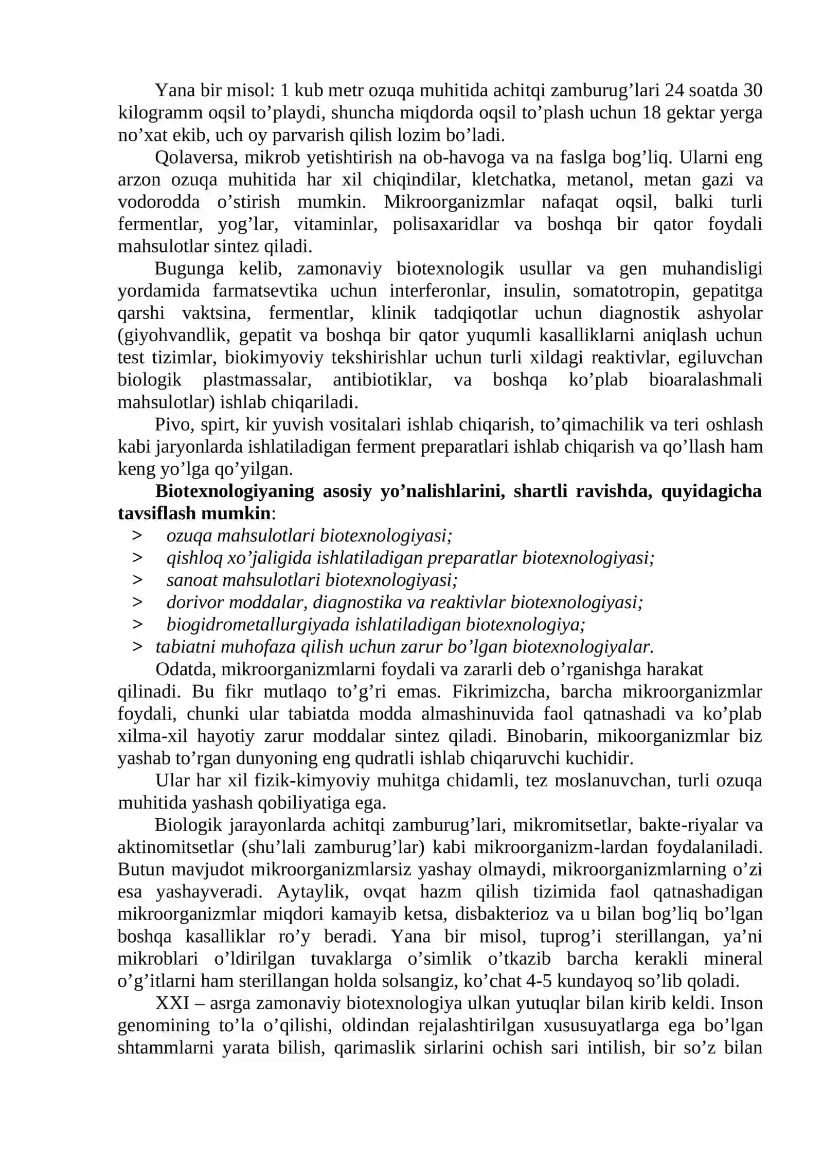 QISHLOQ XO‘JALIK BIOTEXNOLOGIYASI FANINING MOHIYATI, VAZIFASI VA RIVOJLANISH BOSQICHLARI 2