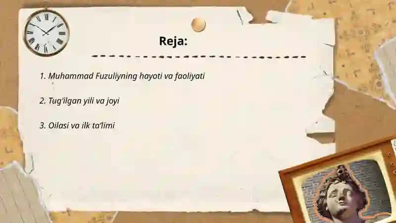 Muhammad Fuzuliy haqida malumot 2