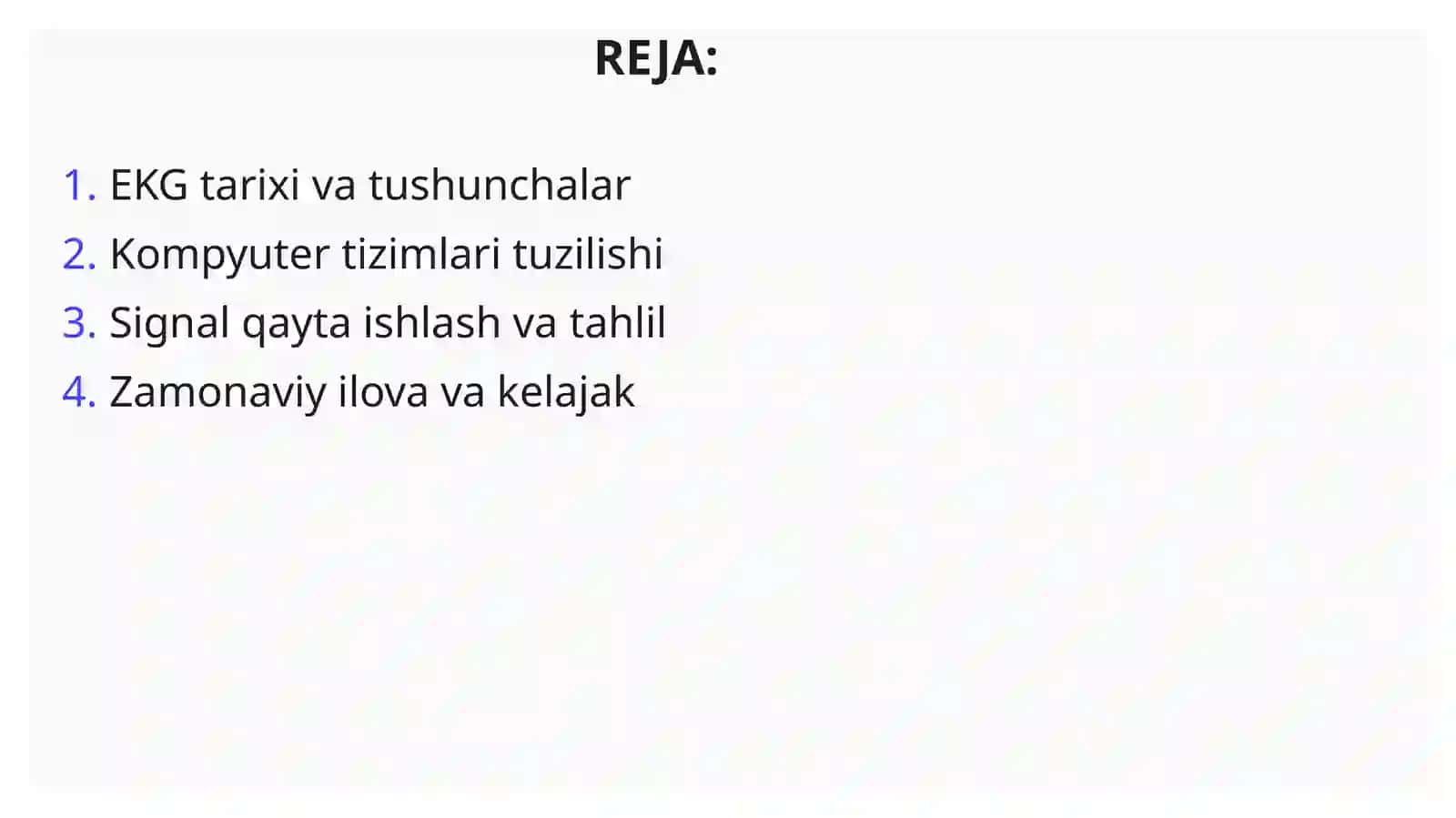Kompyuter Tizimlari Elektrokardiogramma Olish Uchun Ishlatilishi 2