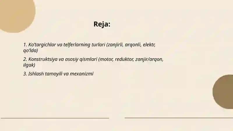 Koʻtargichlar va telferlar 2