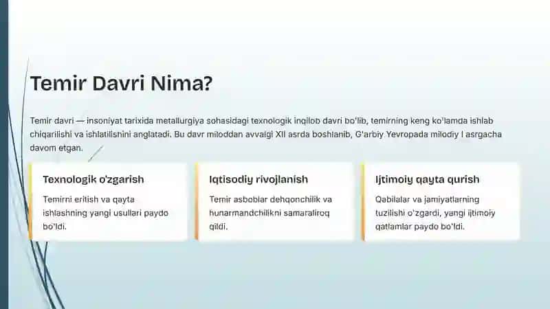 Yevropada Ilk Temir Davri Yodgorliklari 2