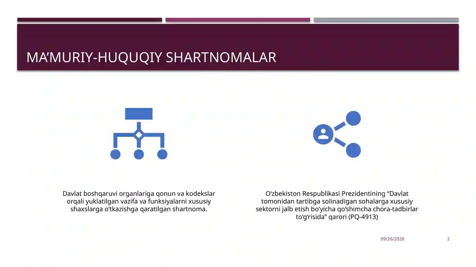 Ma’muriy-huquqiy shartnomalar 2