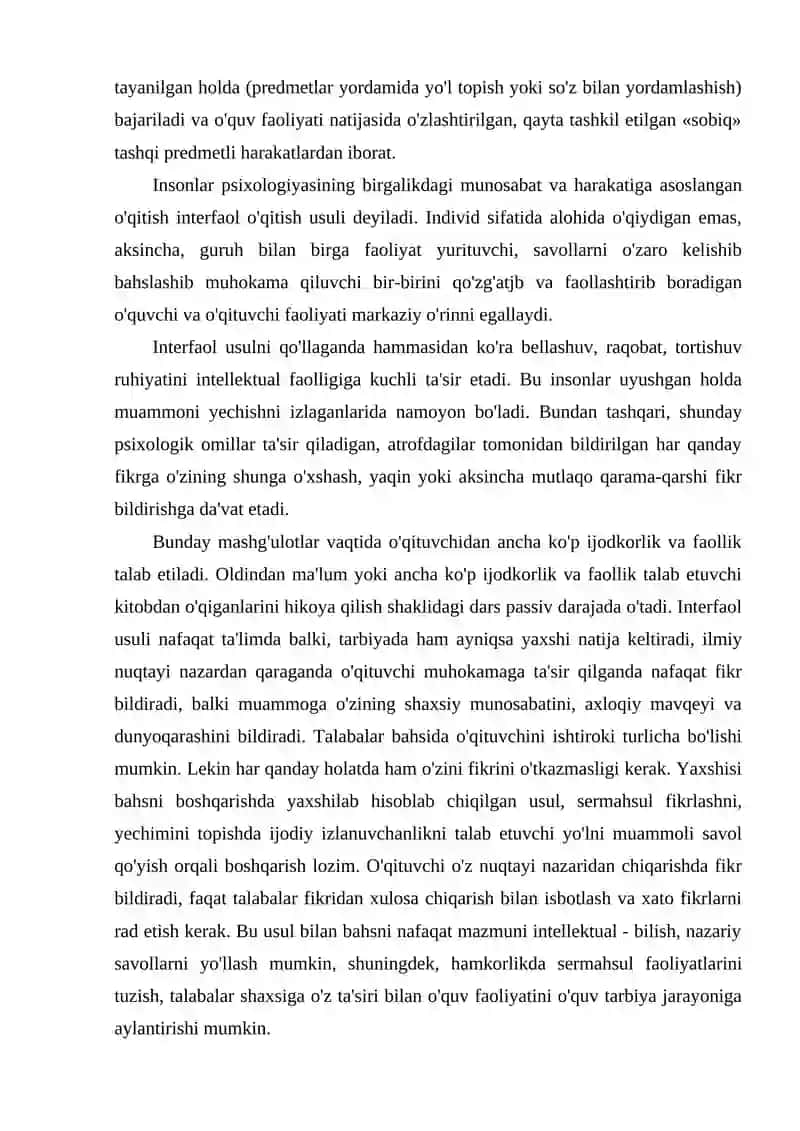 O'qitishda  interfaol metodlar 2