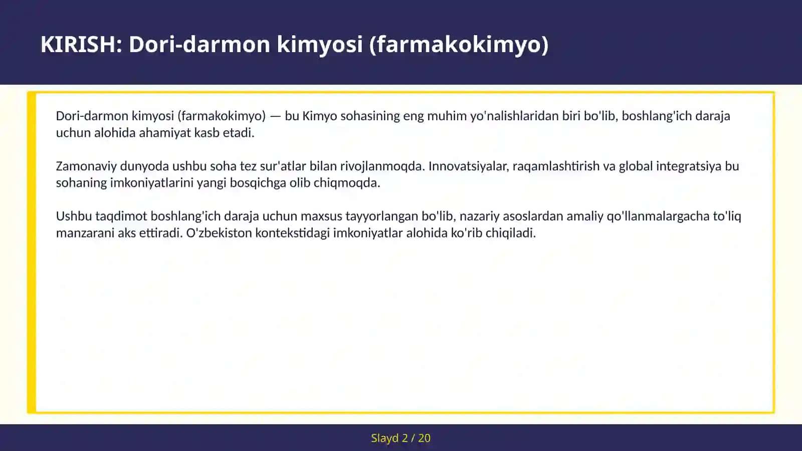 DORI-DARMON KIMYOSI (FARMAKOKIMYO) 2