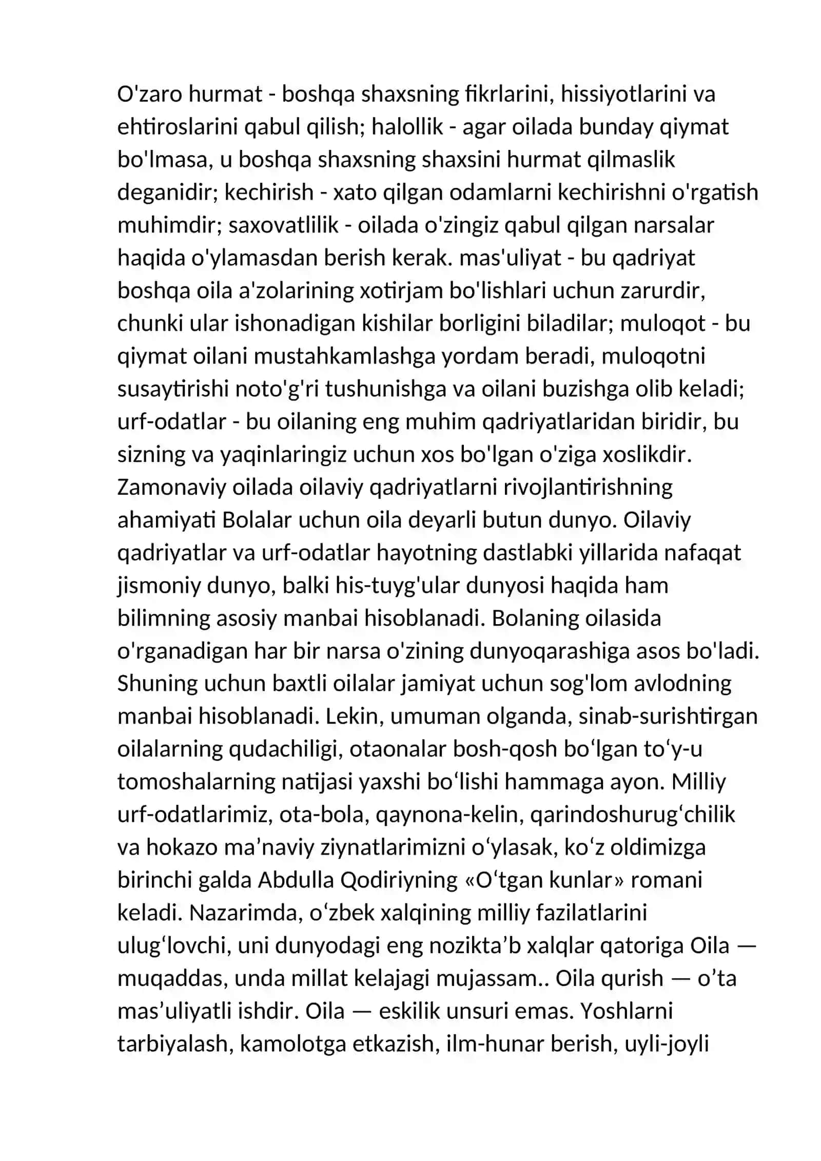 Oila va oilaviy qadriyatlar ma’naviy madaniyatning bosh omili 2