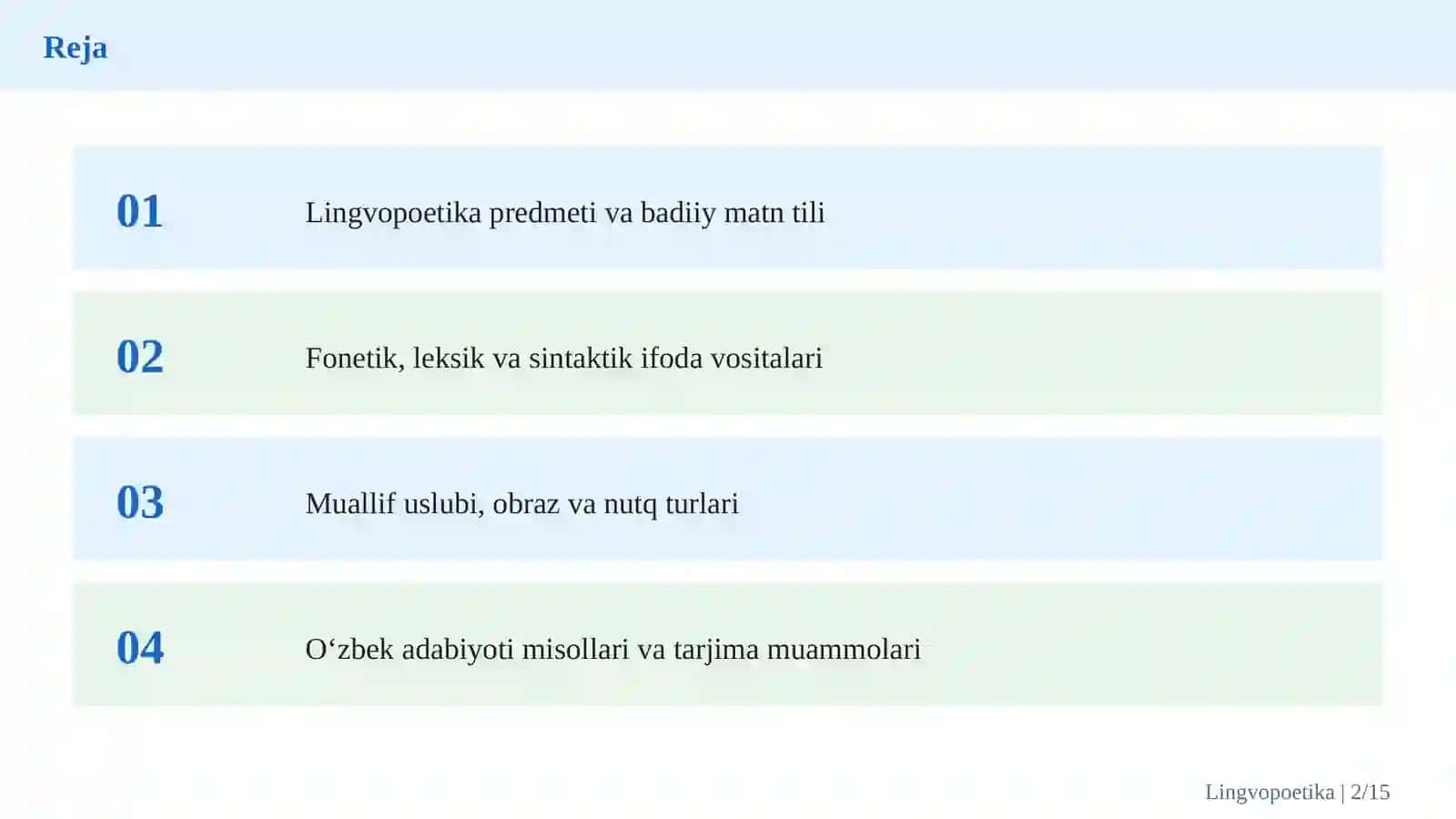 Badiiy matn lingvopoetikasi: muallif uslubi, obrazlar tizimi va badiiy ifoda vositalari 2