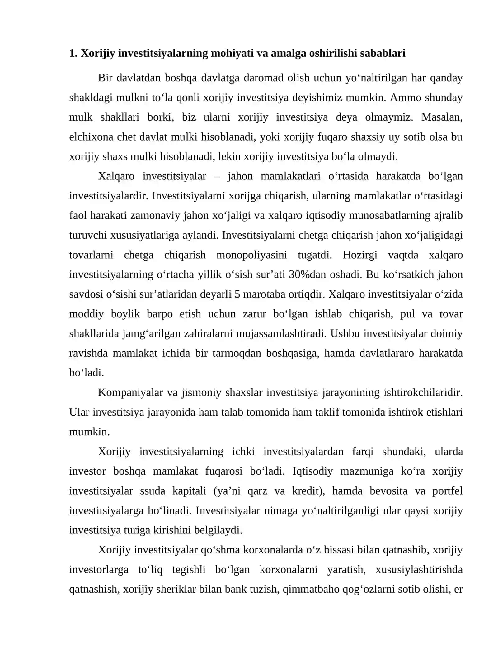 Xorijiy investitsiyalarni jalb etish va moliyalashtirish 2