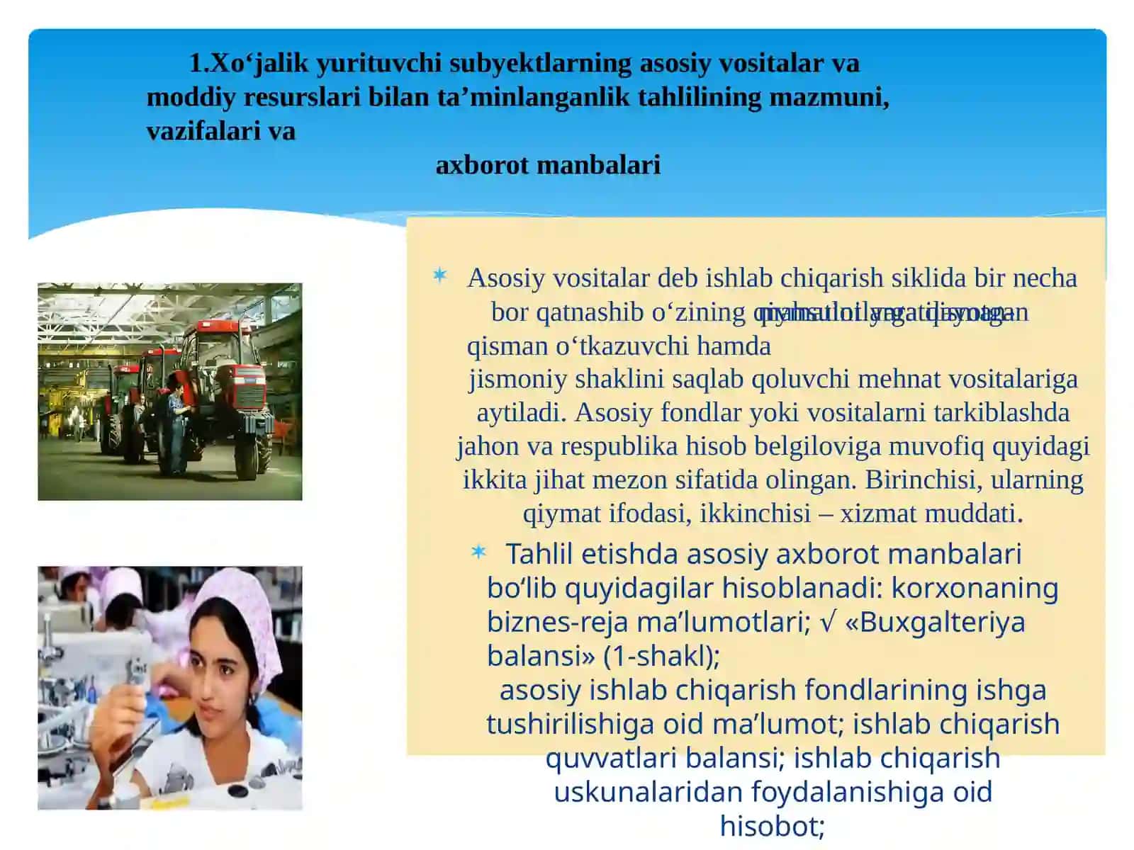 Xoʻjalik yurituvchi subyektlarning taʼminlanganlik tahlili 2