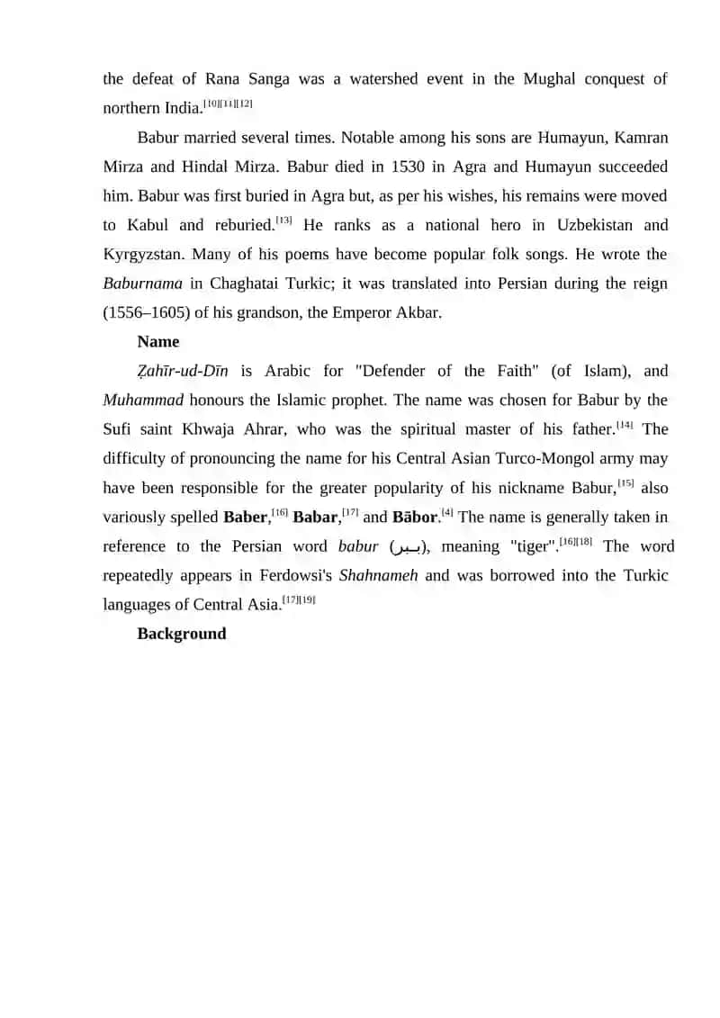 FAMOUS PEOPLE BABUR 2