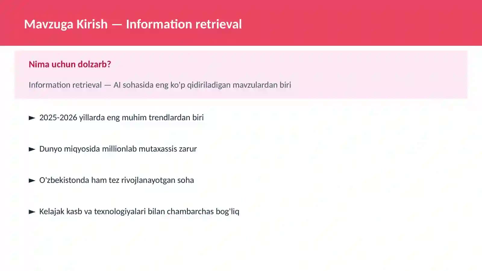 Information retrieval 2