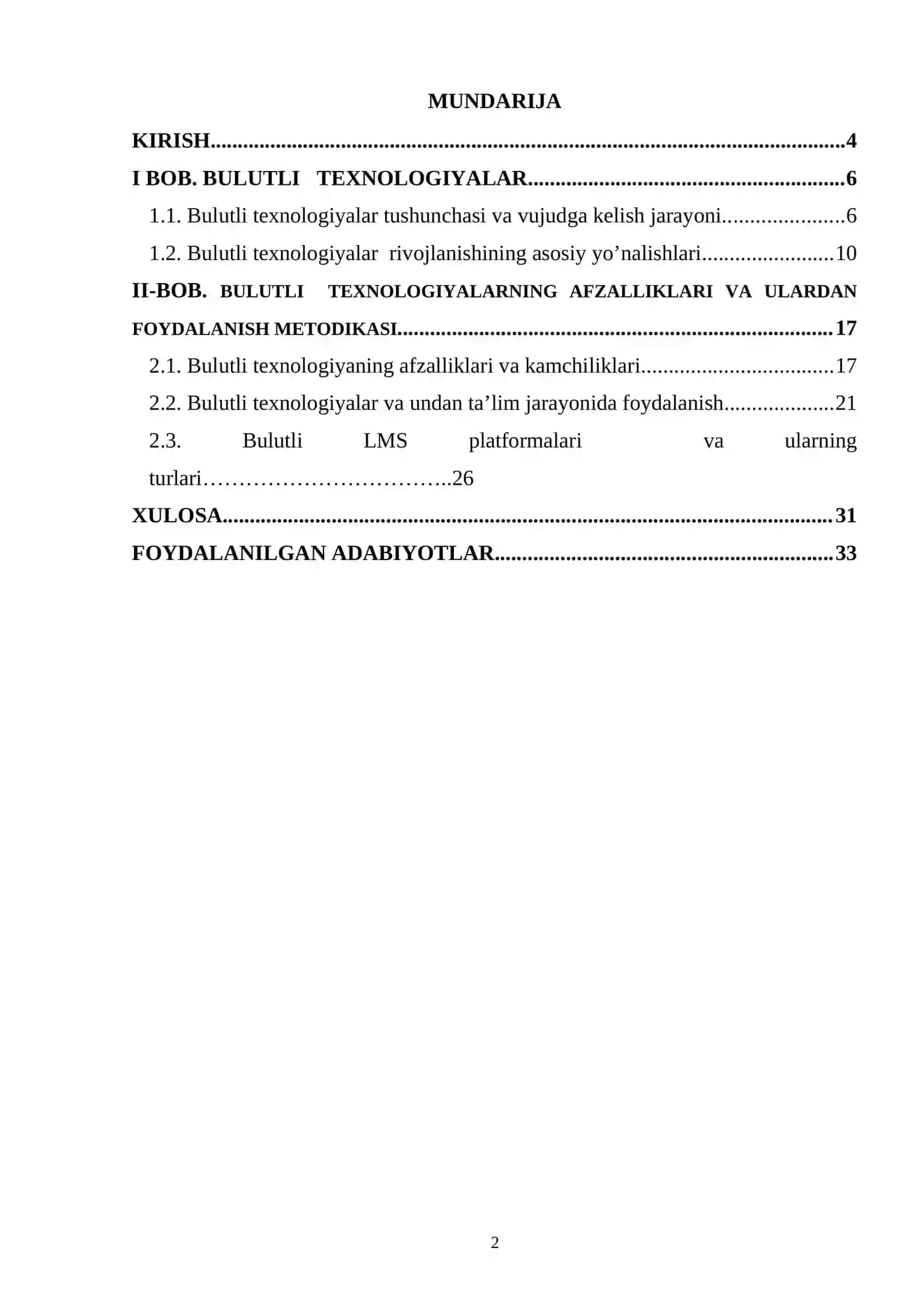 Informatikani o’qitish metodikasi 2