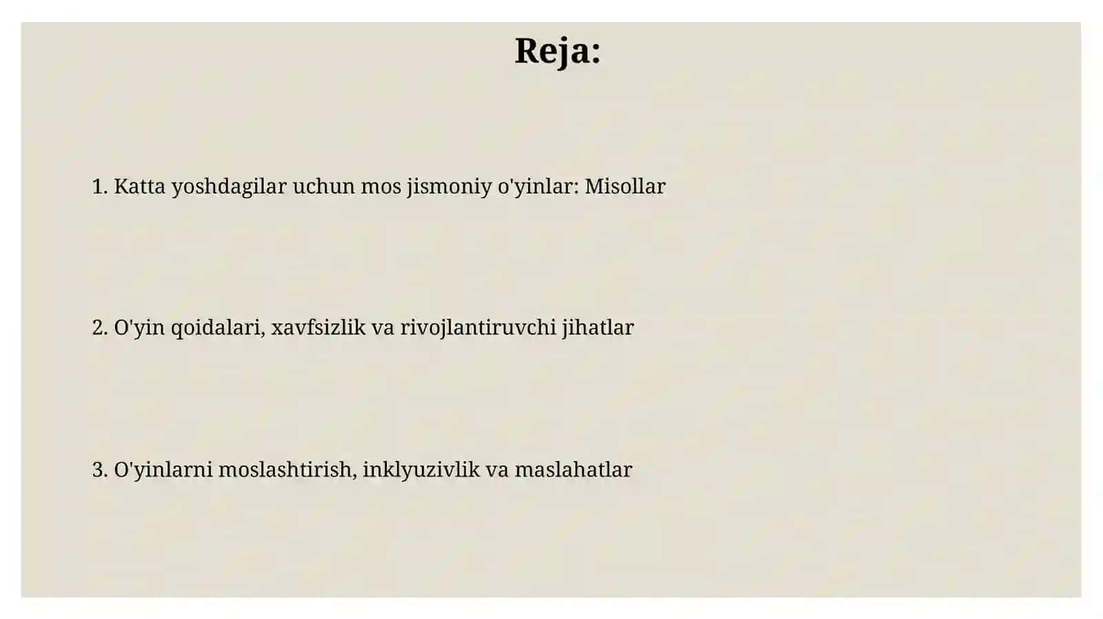 Mttda yoshga oid jismoniy òyinlarni namuna sifatida keltirish 2