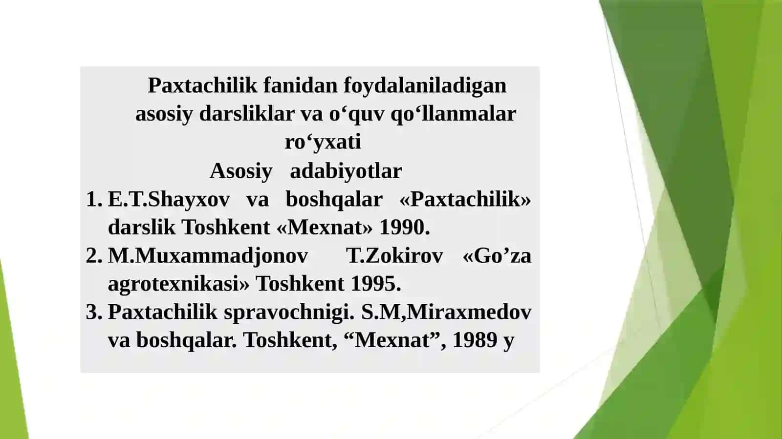 Paxtachilikni xalq xo‘jaligidagi axamiyati 2