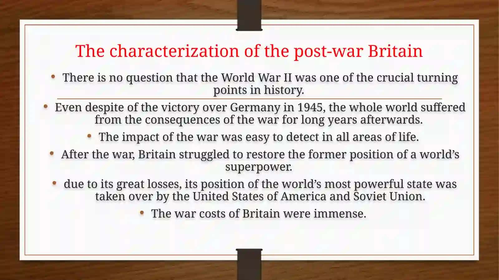 English Literature after the 2ndworld war 2